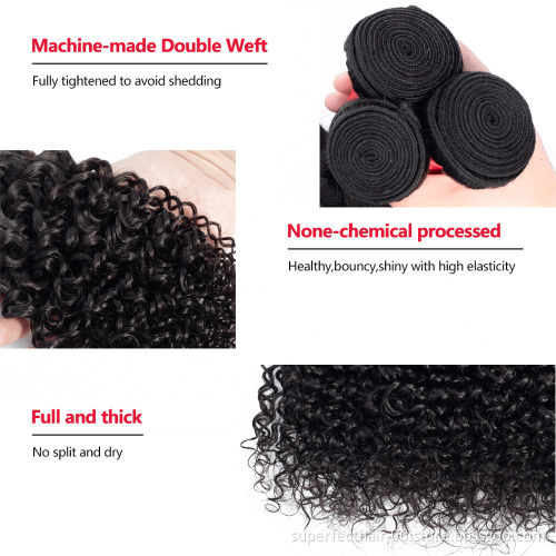 mongolian afro kinky curly human hair weave bundle